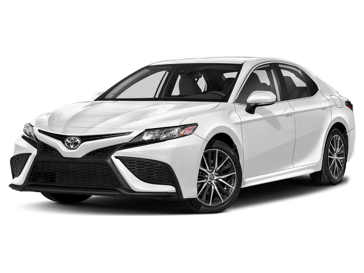 2023 Toyota Camry SE in Ice Cap — front three-quarter view