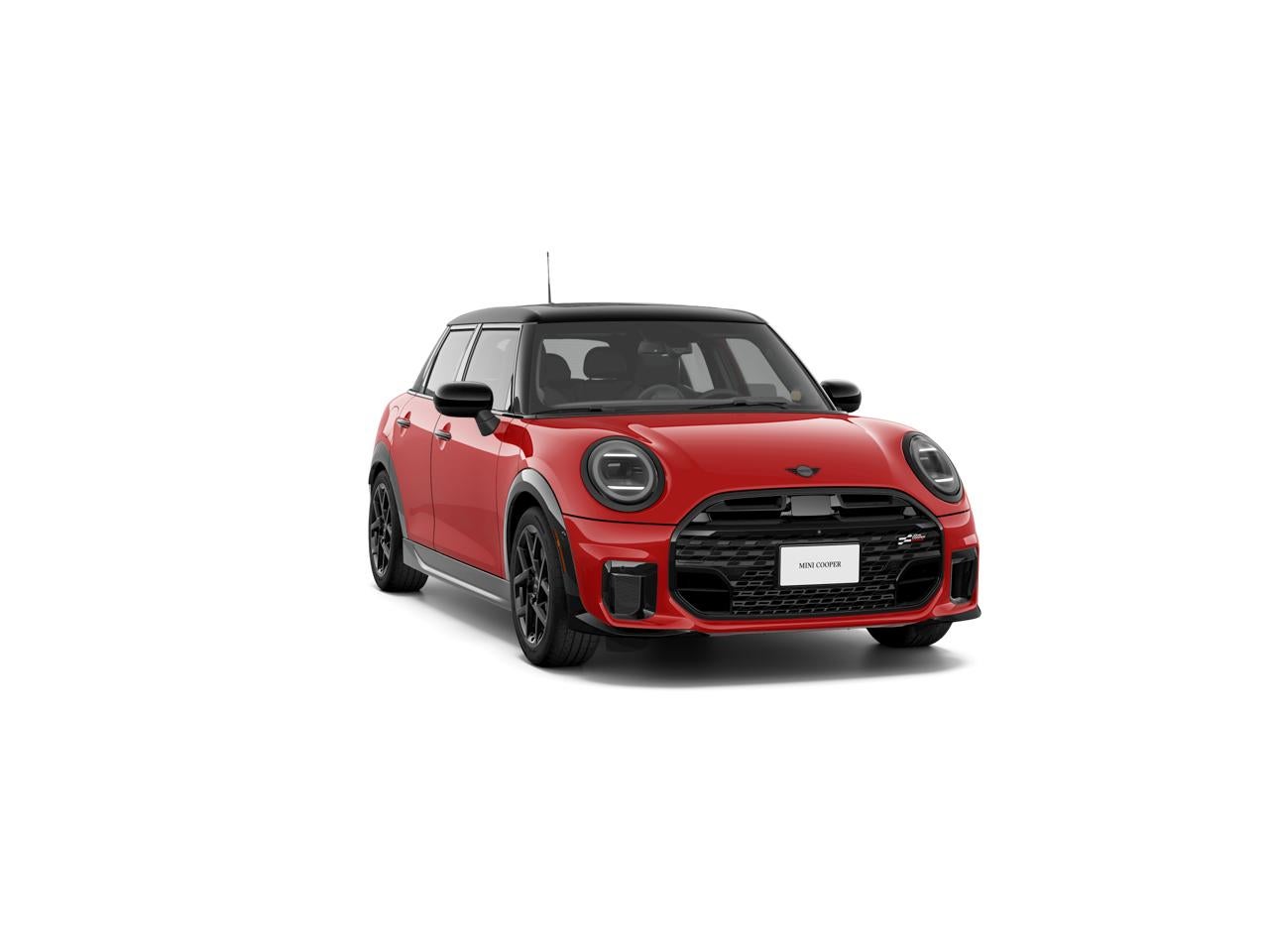 2026 MINI 4 DOOR ICONIC in Chili Red II — front three-quarter view