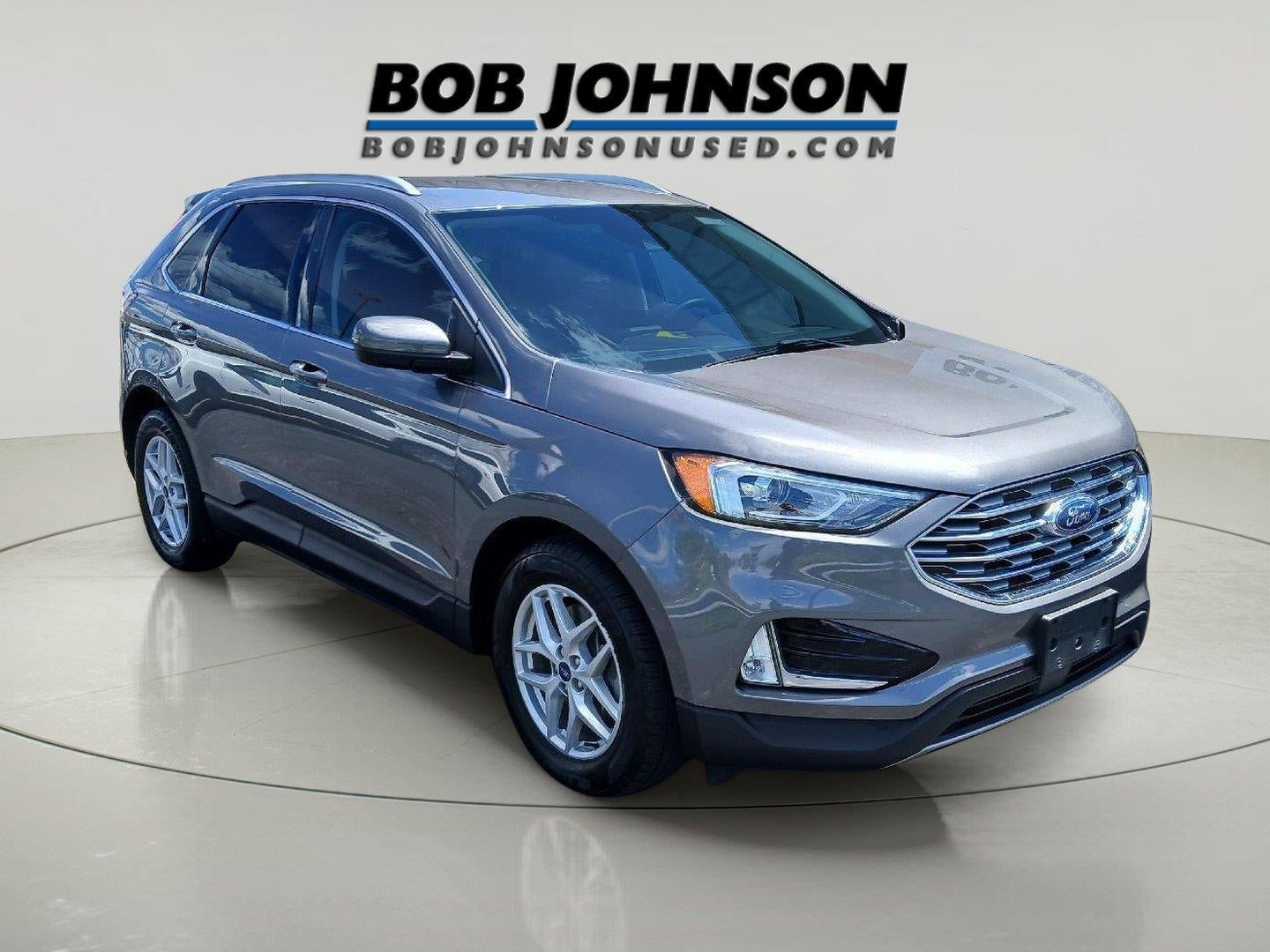 2021 Ford Edge SEL in Carbonized Gray Metallic — front three-quarter view