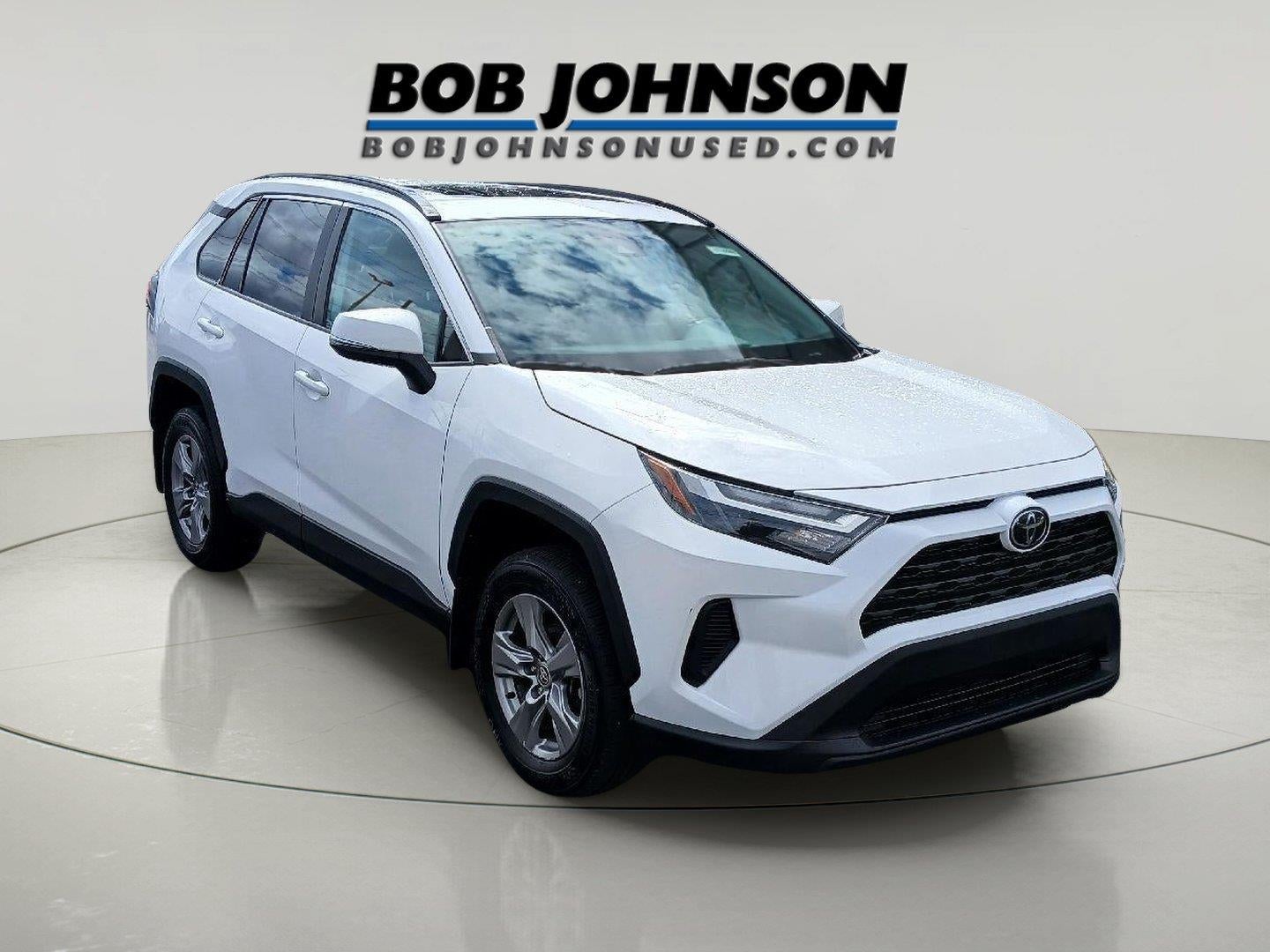 2024 Toyota RAV4 XLE in Ice Cap — front three-quarter view