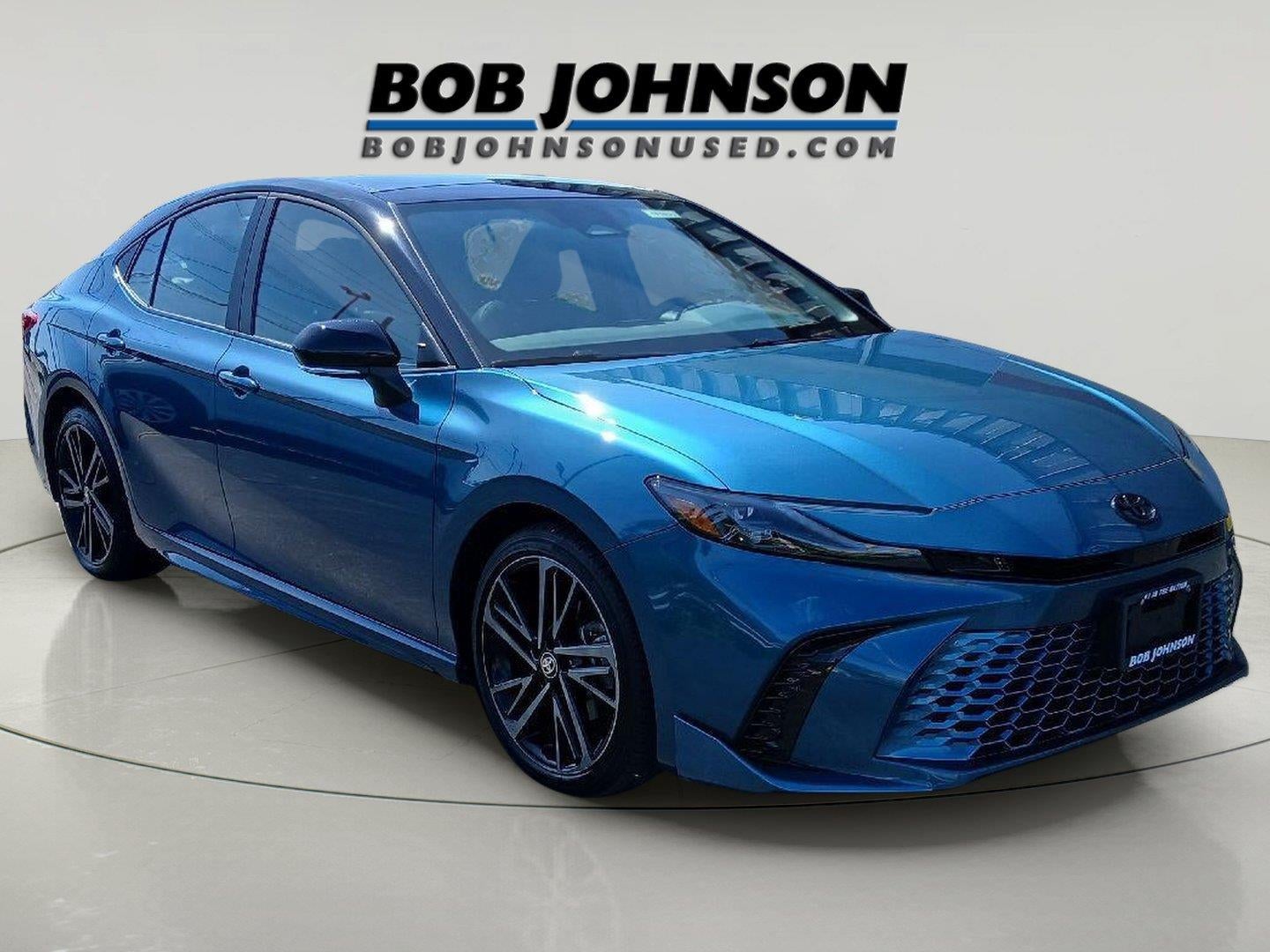 2025 Toyota Camry XSE in Ocean Gem W/ Midnight Bla — front three-quarter view