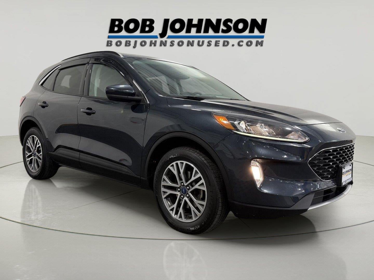 2022 Ford Escape SEL in Stone Blue Metallic — front three-quarter view