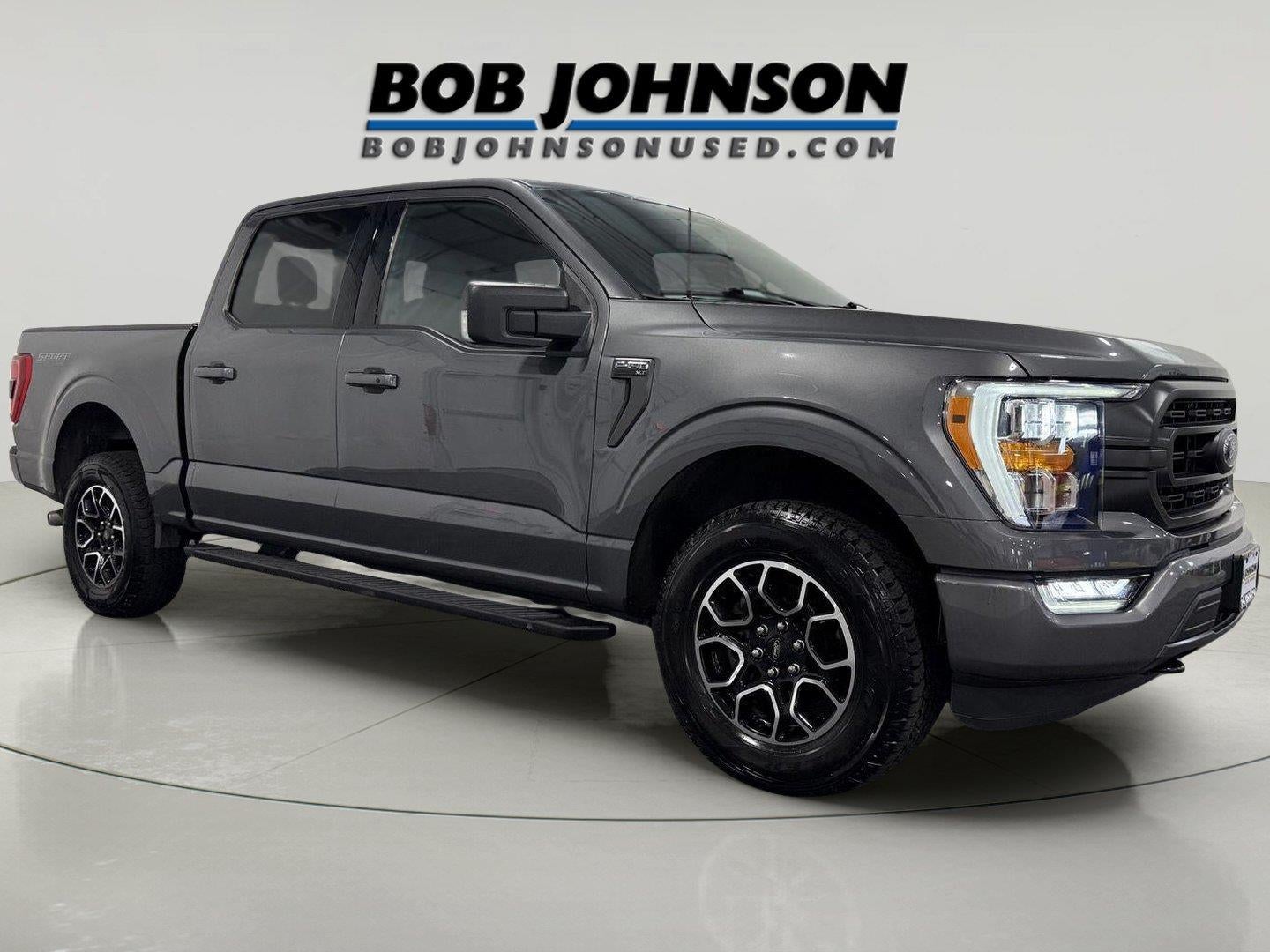 2023 Ford F-150 XLT in Carbonized Gray Metallic — front three-quarter view