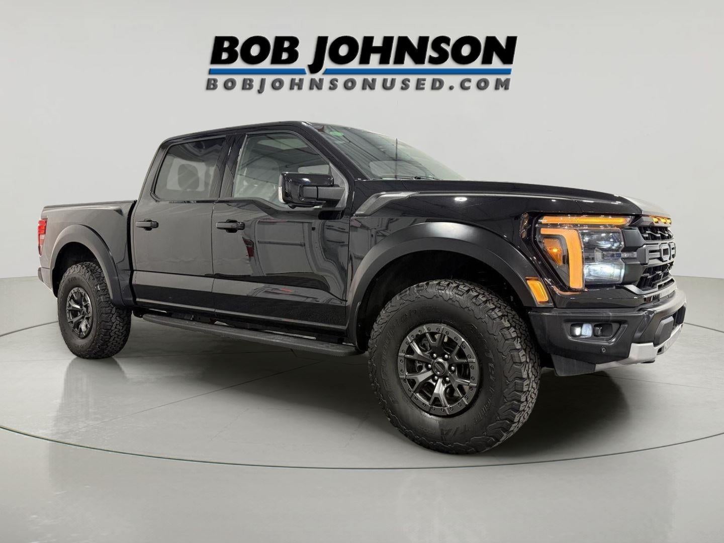 2025 Ford F-150 Raptor in Agate Black — front three-quarter view