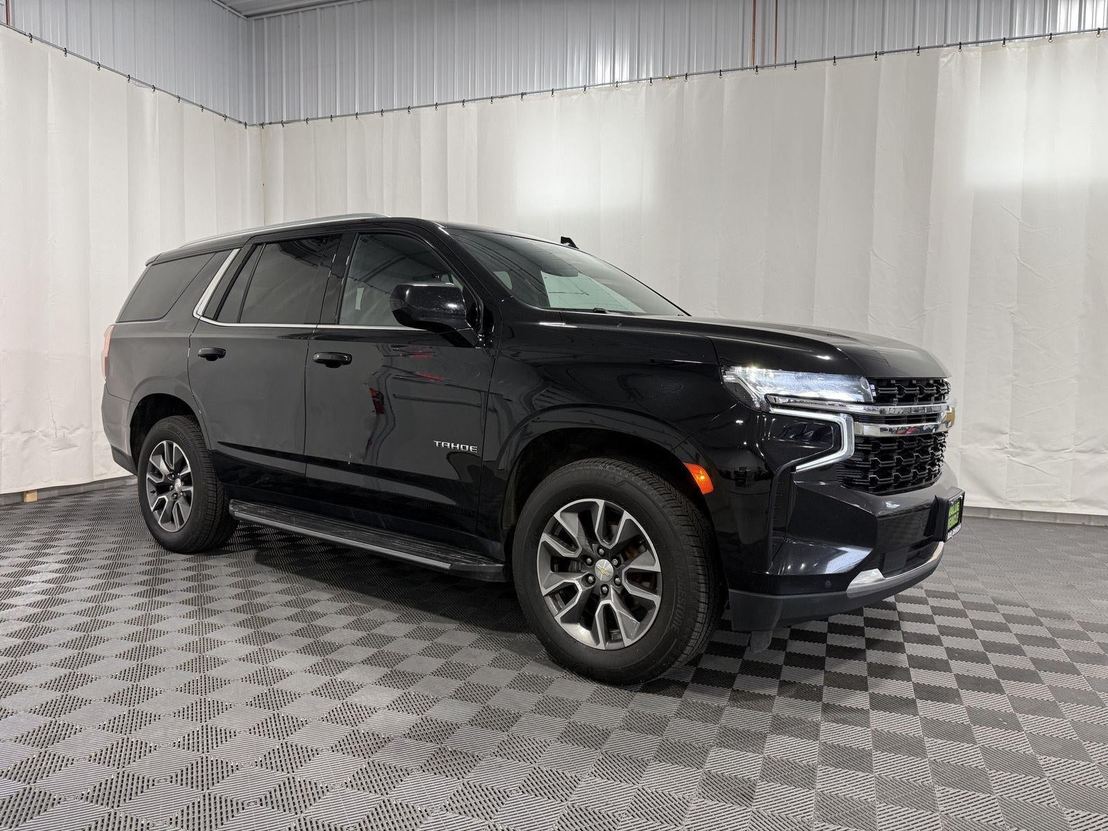 2022 Chevrolet Tahoe LS in Black — front three-quarter view