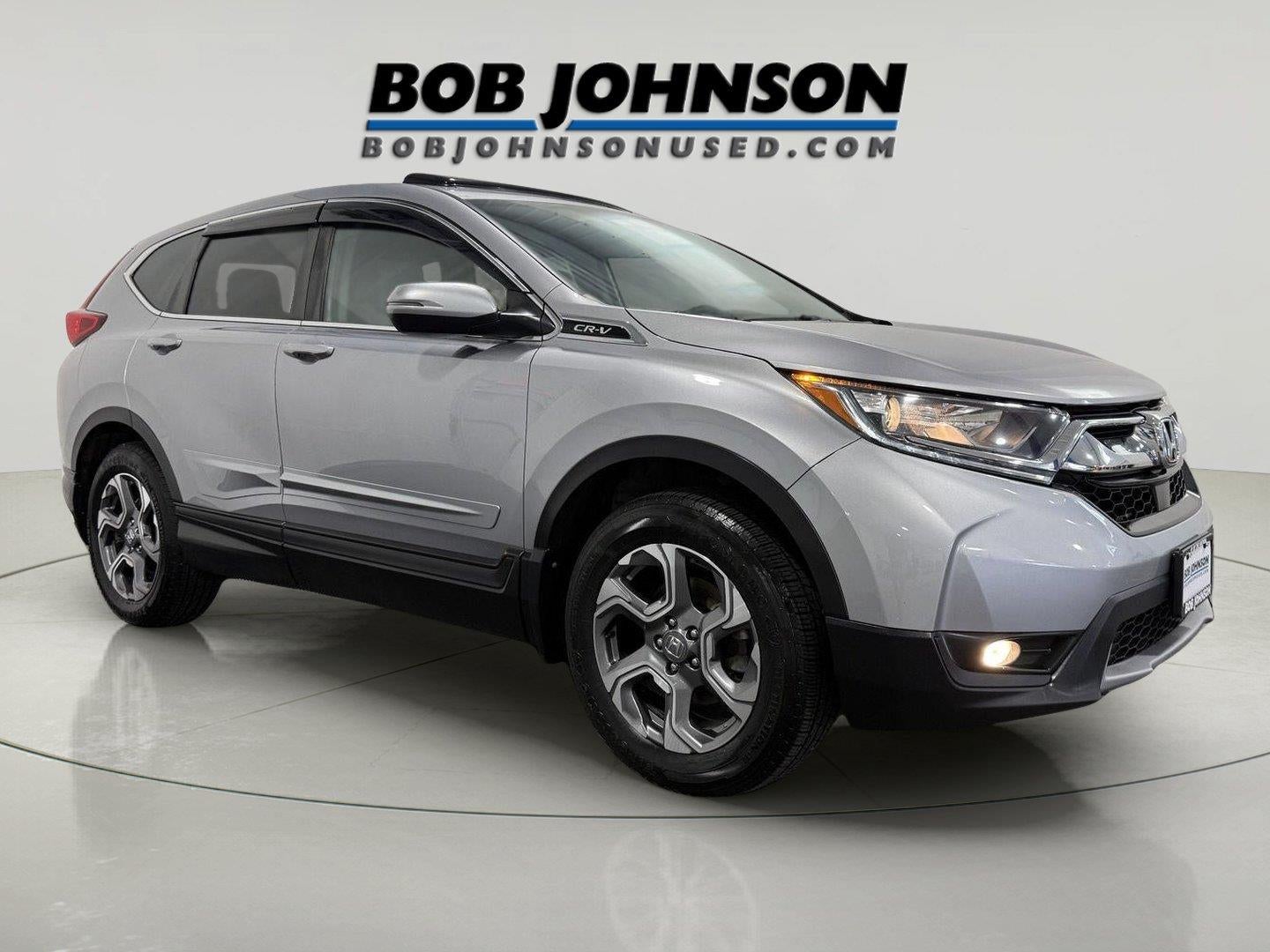 2019 Honda CR-V EX in Lunar Silver Metallic — front three-quarter view