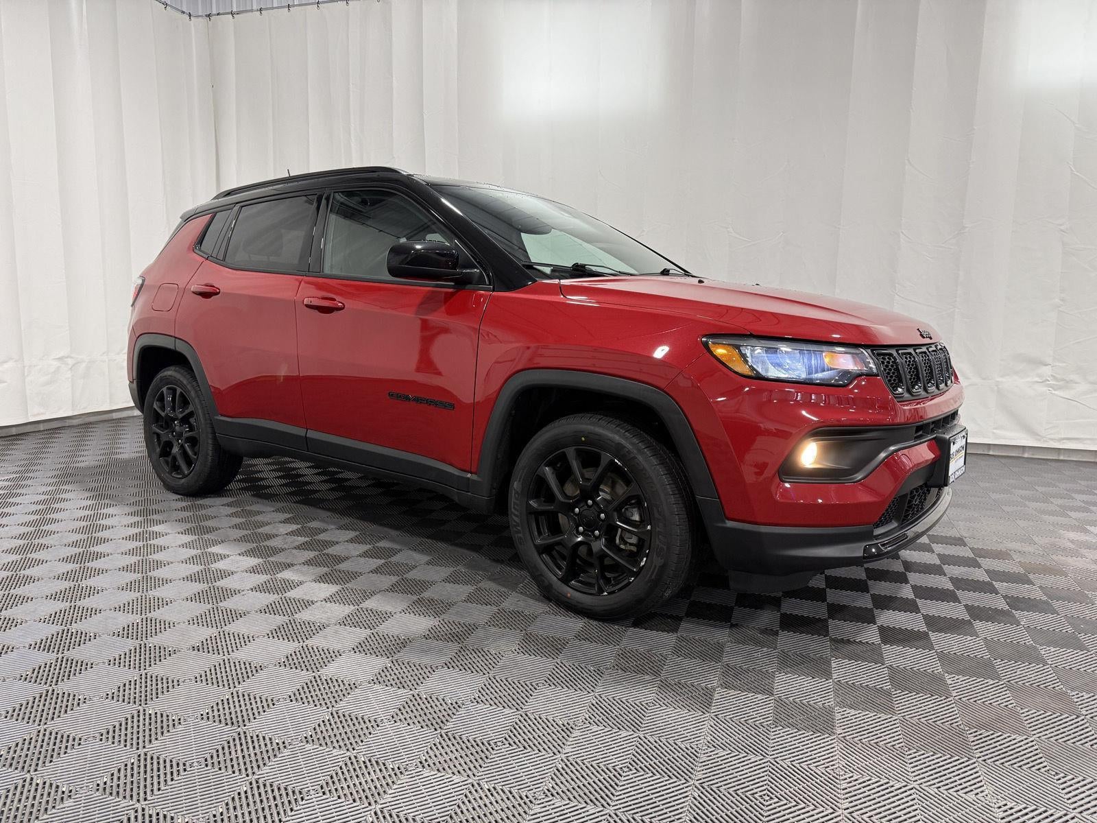 2023 Jeep Compass Altitude 4x4 in Redline Pearlcoat — front three-quarter view