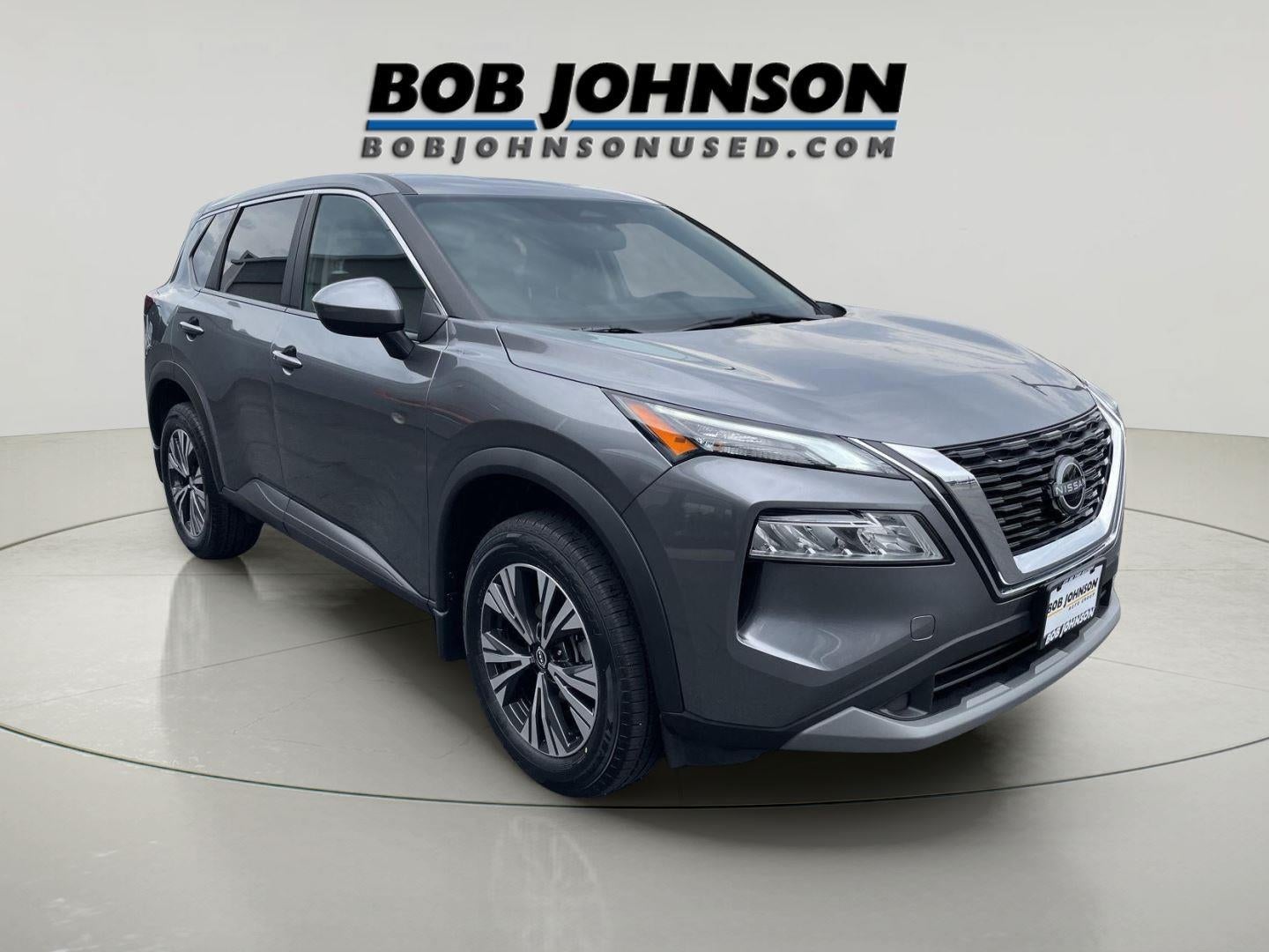 2023 Nissan Rogue SV in Gun Metallic — front three-quarter view