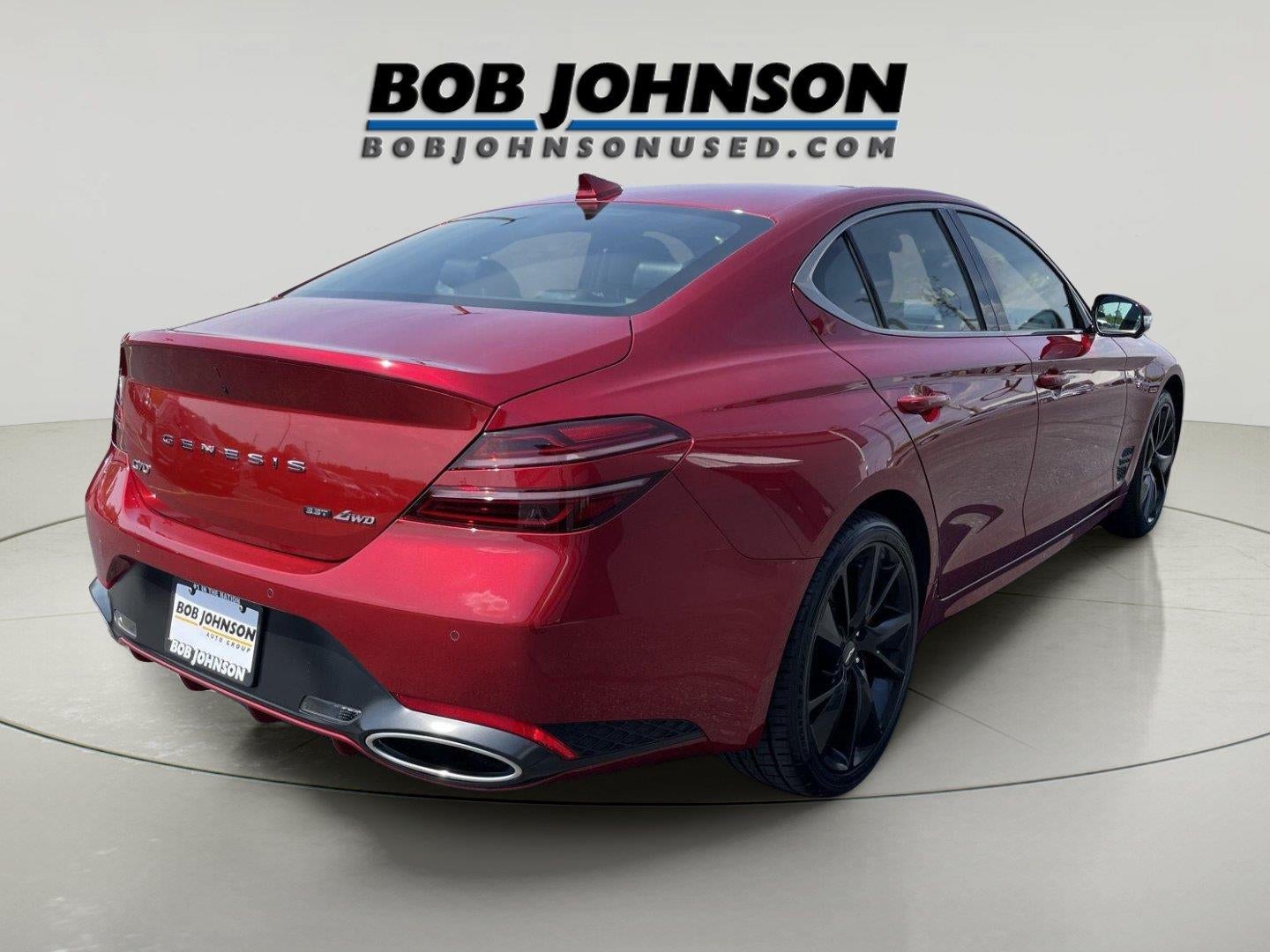 2023 Genesis G70 — rear three-quarter view