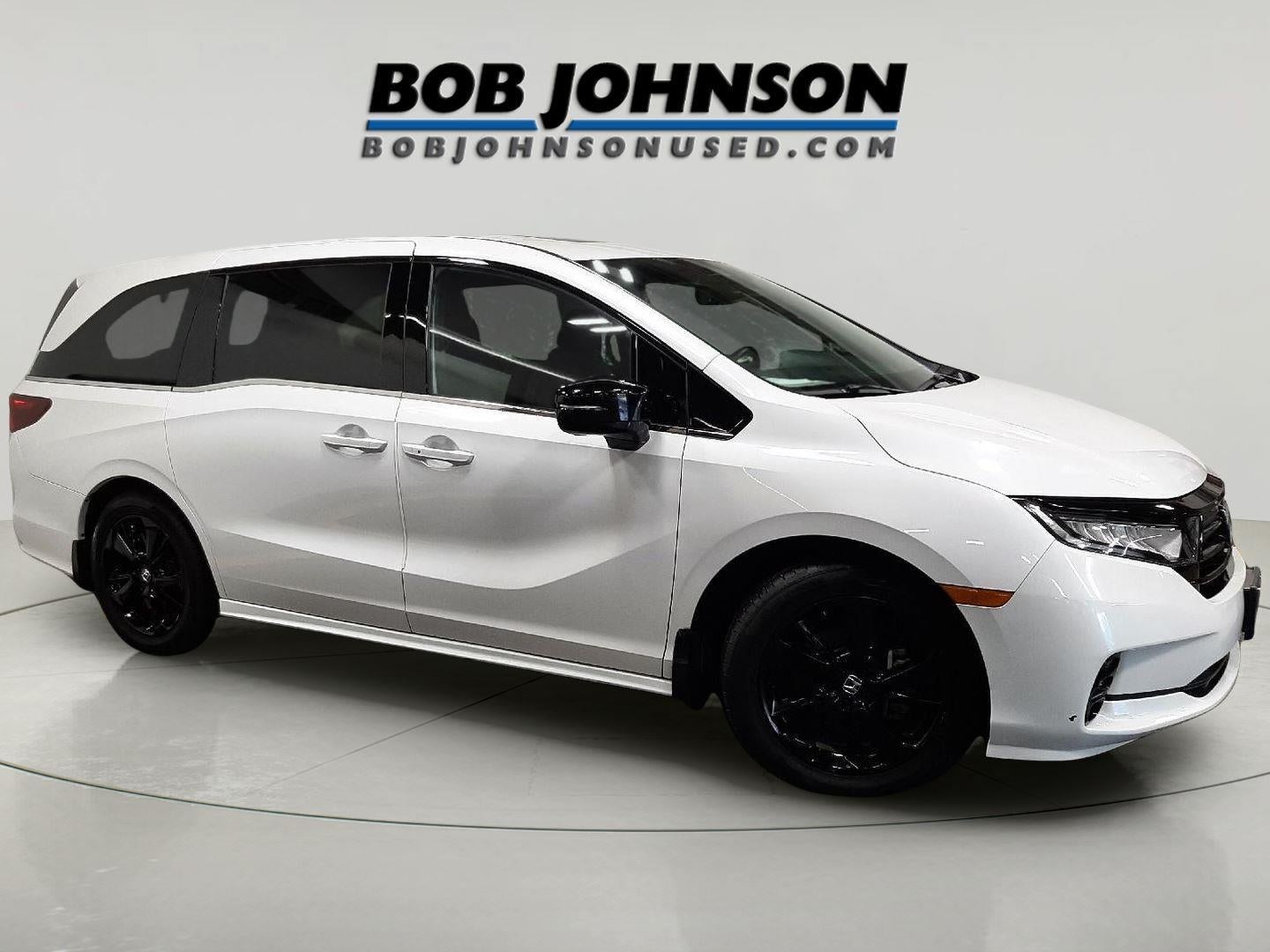 2024 Honda Odyssey Sport in Platinum White Pearl — front three-quarter view