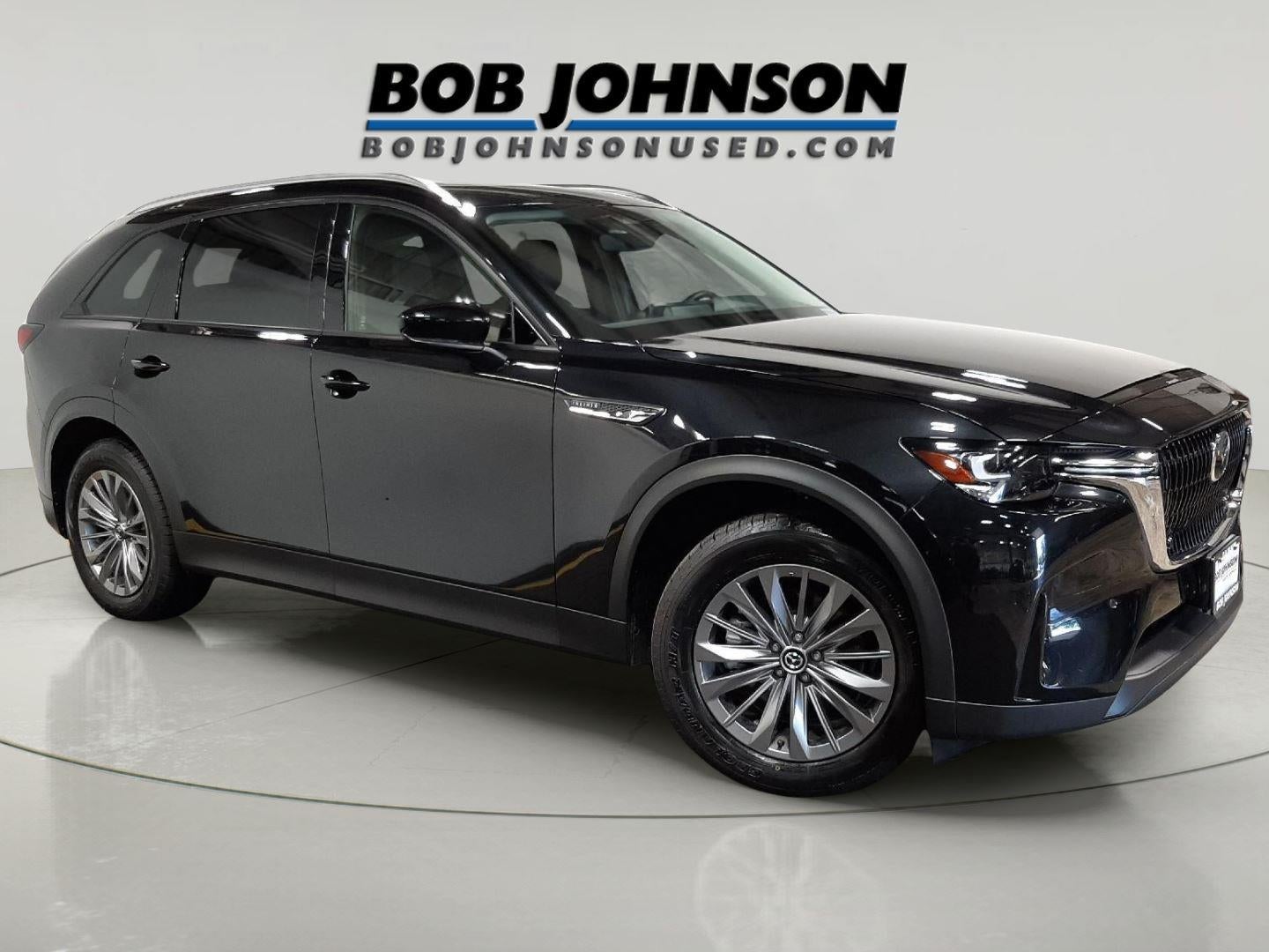 2025 Mazda Mazda CX-90 Preferred Package in Jet Black Mica — front three-quarter view